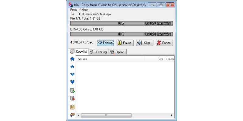 Data copying tool SuperCopier