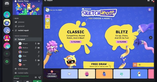 Free chat application for gamers