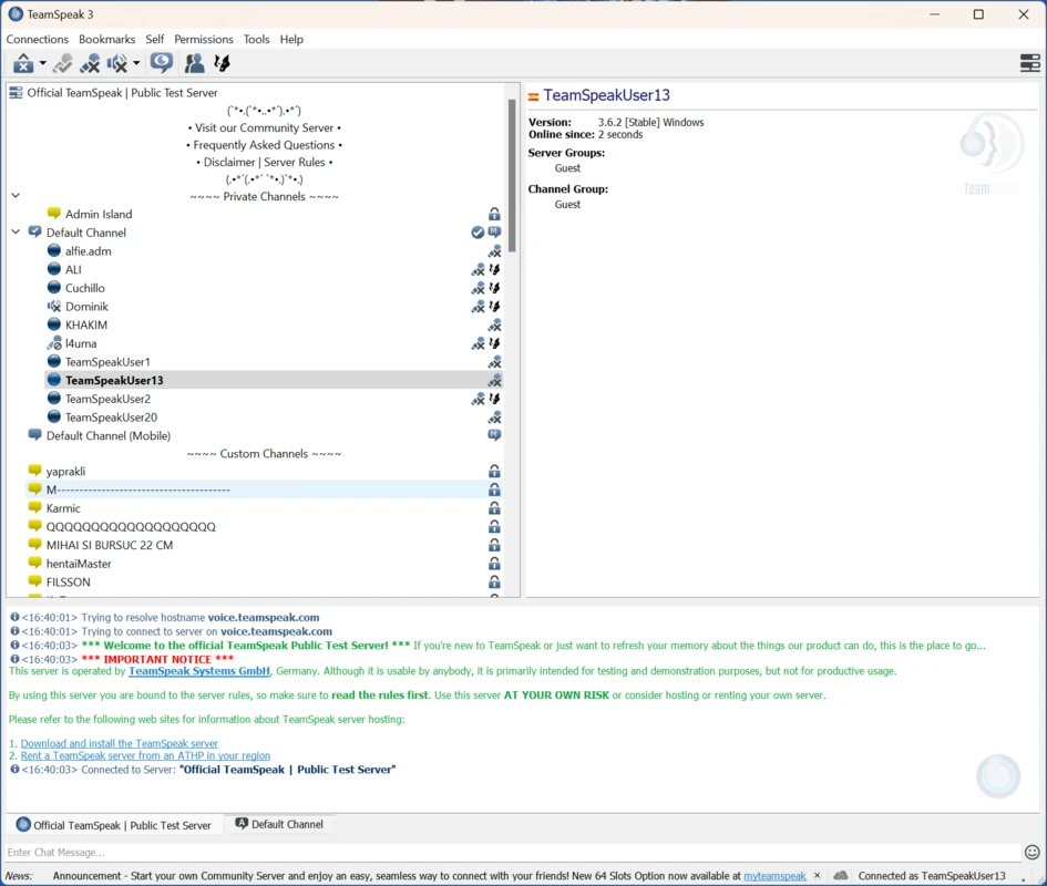 TeamSpeak 3 (Client) 2 TeamSpeak 3 (Client)