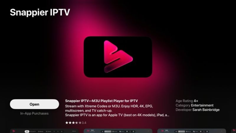 Snappier IPTV for iOS lets you stream live TV channels on your iPhone or iPad