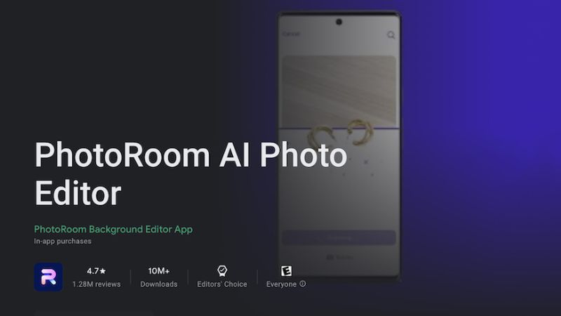 PhotoRoom is a smart AI photo editor that removes backgrounds, enhances images, and creates professional visuals