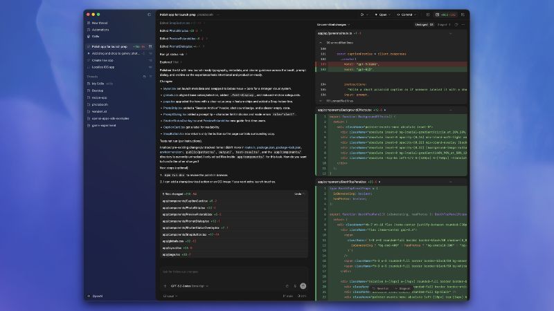 Codex for Mac is an AI coding assistant that turns natural language into code, helping developers write, refine, and understand programs faster.